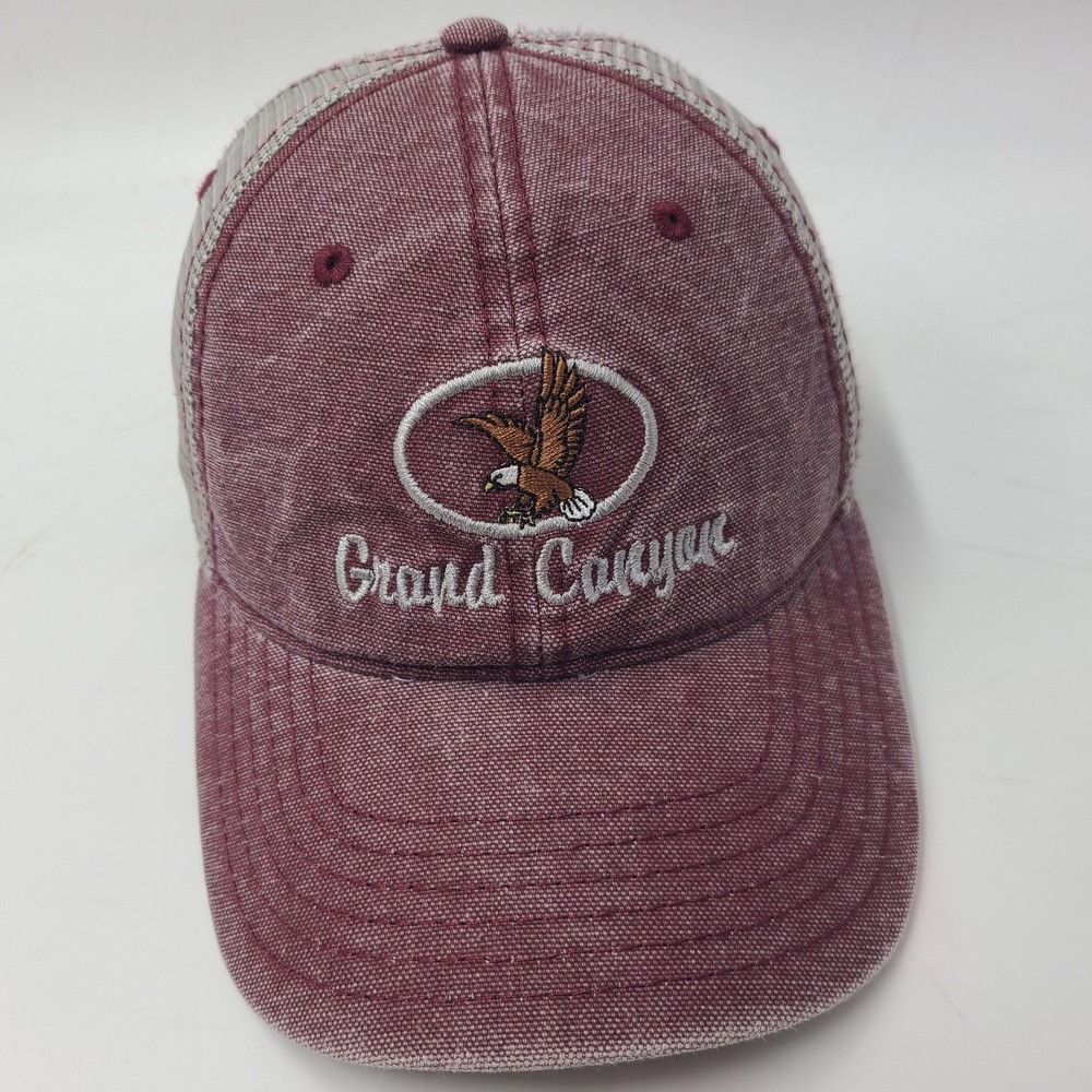 Grand Canyon Hat Snapback Trucker Mesh Red Gray Bald Eagle Arizona Outdoors Wear